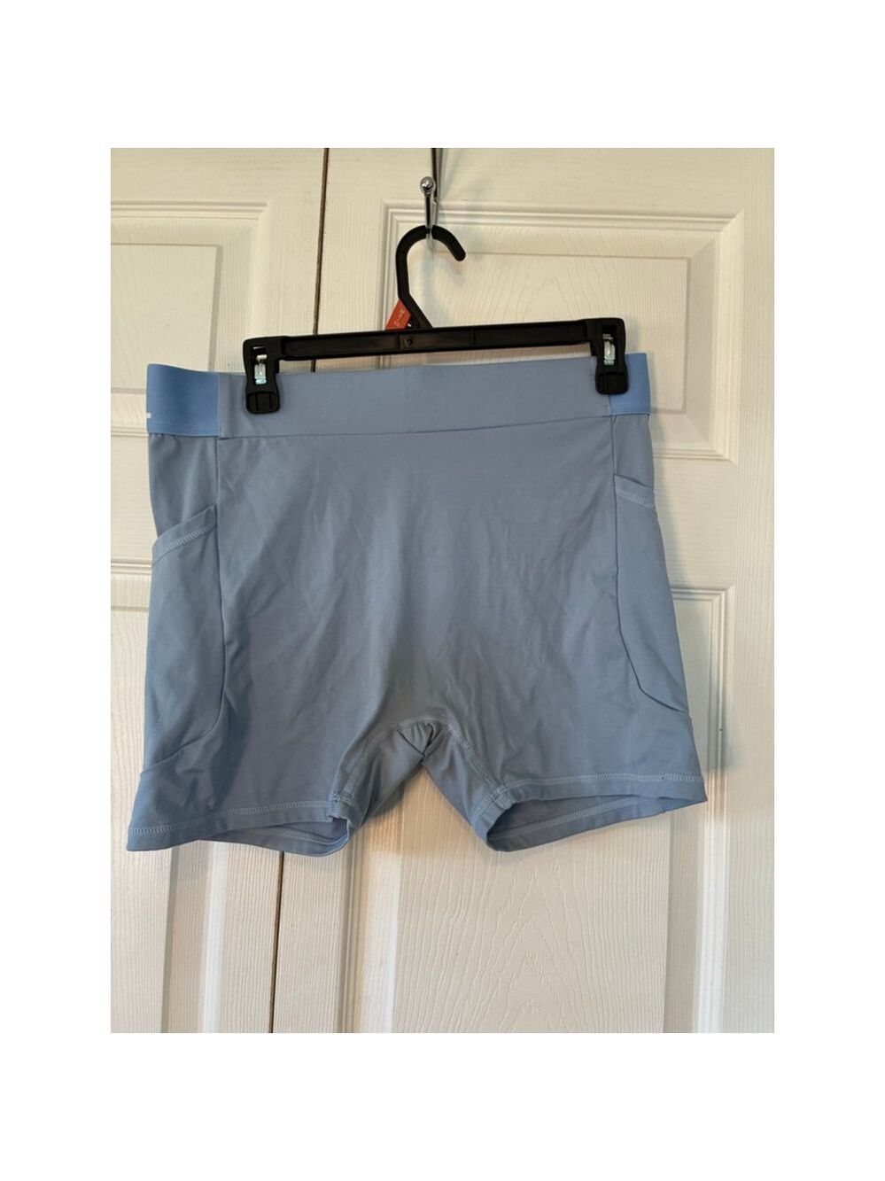 Women's AYBL Light Blue Bike Shorts XL with White Logo